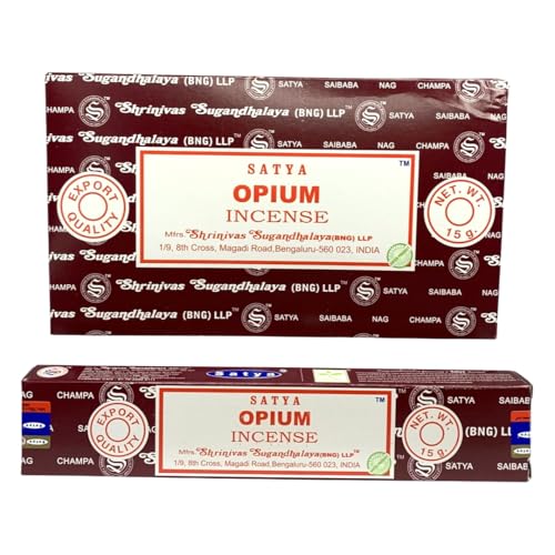 Satya Räucherstäbchen Opium, 180 g, 12 Packungen zu je 15 Stäbchen, Brenndauer ca. 40-45 Min. Satya Räucherstäbchen Opium, 180 g, 12 Packungen zu je 15 Stäbchen, Brenndauer ca. 40-45 Min. von Spiru