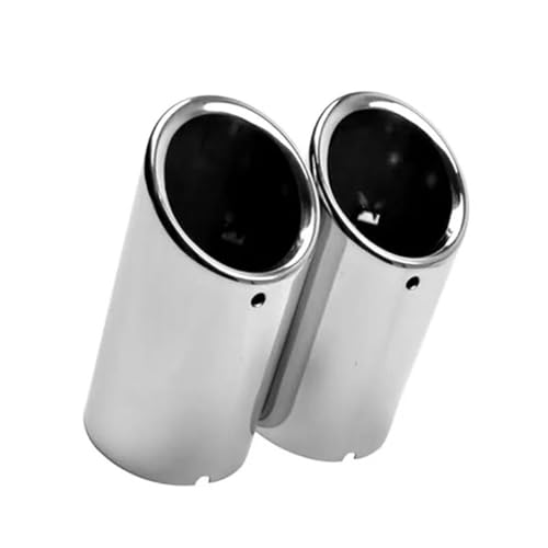 Auspuffblenden 2 Stücke Auspuffblenden Für VW Für Jetta Für MK6 Für Golf Für Variant Für Golf 6 Für Golf 7 Auto Hinten Schwanz Kehle Auspuff Endrohr(Silber) von SPLACK