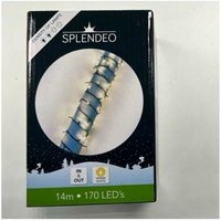 Medium density lightchain - 170 LEDs - Warmweiß - grünes Kabel - 14 m - Zuleitung: 3 m - Transformator - Splendeo von SPLENDEO