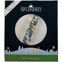 Medium density lightchain - 450 LEDs - Warmweiß - grünes Kabel - 36 m - Zuleitung: 3 m - Transformator - Splendeo von SPLENDEO