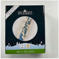 Splendeo Medium density lightchain - 225 LEDs - Warmweiß - grünes Kabel - 18 m - Zuleitung: 3 m - Transformator von SPLENDEO