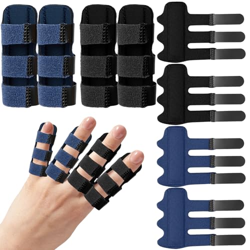 SPOKKI 4 Fingerschiene, Fingerglätter Finger Schiene Stabilisator Verstellbare Fingerstütze, Mittelfinger Kleiner Finger Stabilisator Fingerbandage für Gebrochene Verstauchte Arthritis oder Tendinitis von SPOKKI