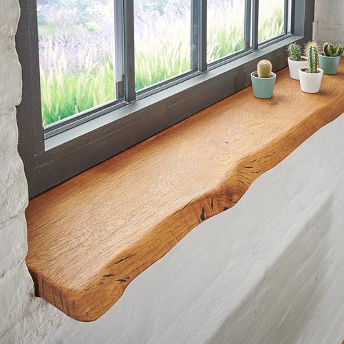 SPONHOLZ Fensterbank Eiche Massivholz | Schlichte Baumkante | 160X30 cm | deutsche Manufaktur, natürlich, Regal, Brett, Board, Platte, Abdeckung SPONHOLZ Fensterbank Eiche Massivholz | Schlichte Baumkante | 160X30 cm | deutsche Manufaktur, natürlich, Regal, Brett, Board, Platte, Abdeckung von SPONHOLZ