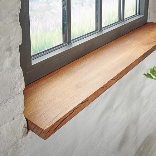 SPONHOLZ Fensterbank Eiche Massivholz | ohne Baumkante | 180X30 cm | deutsche Manufaktur, natürlich, Regal, Brett, Board, Platte, Abdeckung von SPONHOLZ