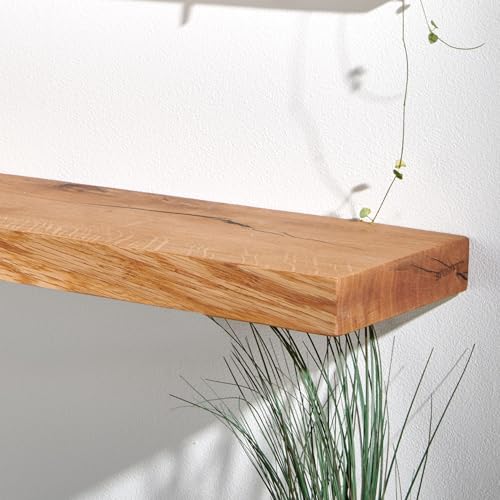 SPONHOLZ Massivholz Wandregal deutsche Eiche – verdeckte Halterung – gerade Kante – 160X25 cm – handgefertigt, schwebendes Wandboard, Regalboden, unsichtbare Befestigung, rustikal, natürlich, hängend SPONHOLZ Massivholz Wandregal deutsche Eiche – verdeckte Halterung – gerade Kante – 160X25 cm – handgefertigt, schwebendes Wandboard, Regalboden, unsichtbare Befestigung, rustikal, natürlich, hängend von SPONHOLZ