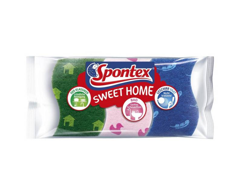 SPONTEX Stahlschwamm Spontex Schwamm-Set Sweet Home 19500017 sort. 3St. von SPONTEX