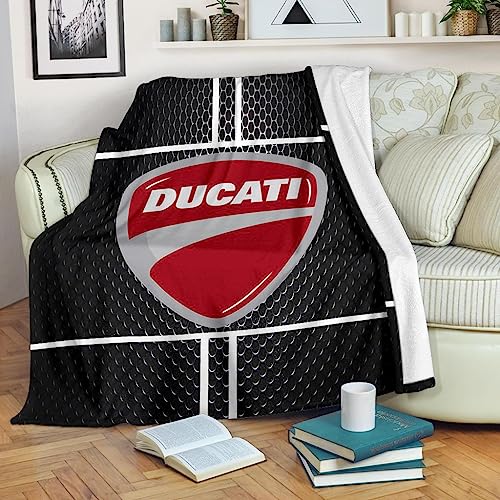 SPONYBORTY Flanelldecke Du-Cati 3D-Druck superweiche Mikrofaser-Kleindecke als Sofakissen-Bettdecke oder Wohnzimmer-TV-Decke Mann/A/180x140cm von SPONYBORTY