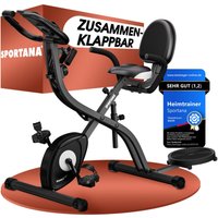 Sportana - Heimtrainer Fahrrad Eagle 4 Klappbar 140KG 7 Sitzhöhen Display Trainings app 2 Fitnessbänder 4in1 Ausdauer Ergometer Hometrainer Sportana - Heimtrainer Fahrrad Eagle 4 Klappbar 140KG 7 Sitzhöhen Display Trainings app 2 Fitnessbänder 4in1 Ausdauer Ergometer Hometrainer von SPORTANA