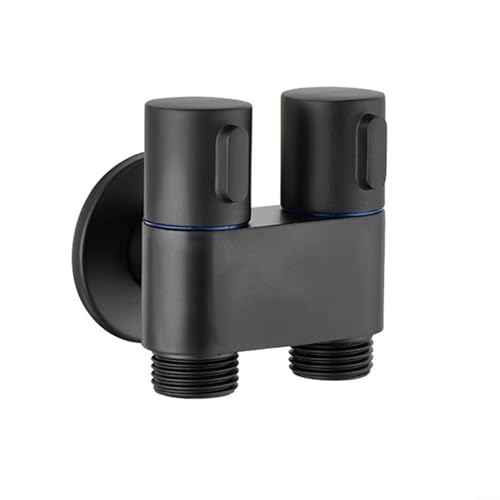 1-in-2-Out Dual Control Valve, Dual Control Valve for Bidet, 1-in-2-Out Wasserhahn für Toilette, Badezimmer (Schwarz) von SPORTARC