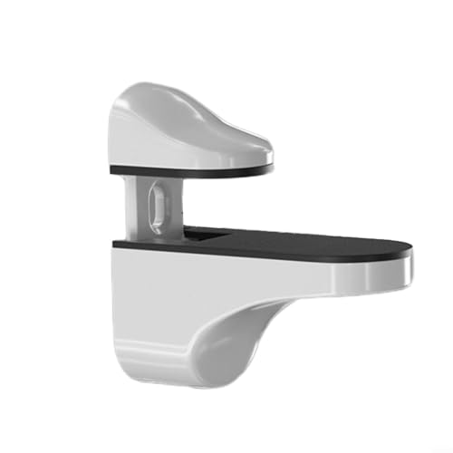 1 x verstellbare Halterung für Glasregale, Wandhalterung aus Zinklegierung, moderner Look (weiß) von SPORTARC