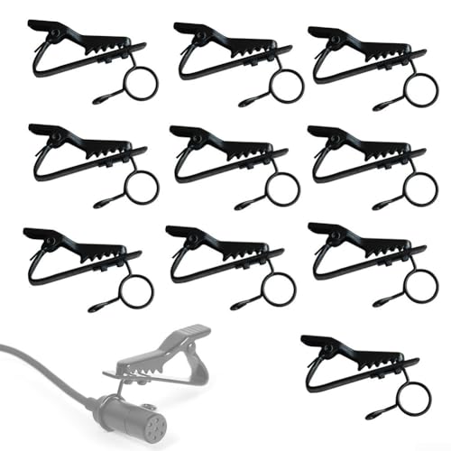 10 tragbare Mikrofon-Clips, um Ihre Kabel während der Aufführung oder Aufnahme organisiert zu halten (F) von SPORTARC