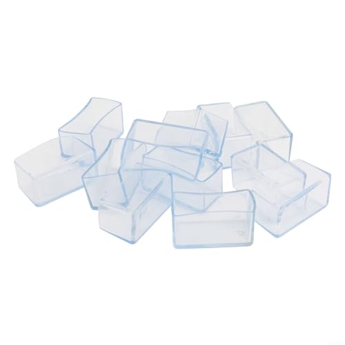 12 Stück PVC rechteckige Möbelbeinabdeckungen Geräuschreduzierung und Boden-Kratzschutz (30 x 60 mm) von SPORTARC