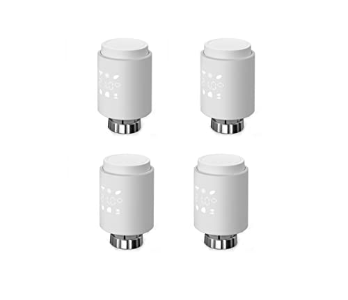 4 Stück Tuya ZigBee Heizkörperthermostat Smart Thermostat Heizung Digitaler programmierbarer Heizungsthermostat, kompatibel mit Alexa/Google Home von SPORTARC
