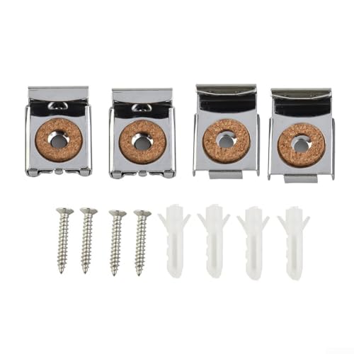 4-teiliges Chrom-Clip-Set für Spiegel, stabile Befestigungslösung für Bilder und Kunstwerke 4-teiliges Chrom-Clip-Set für Spiegel, stabile Befestigungslösung für Bilder und Kunstwerke von SPORTARC