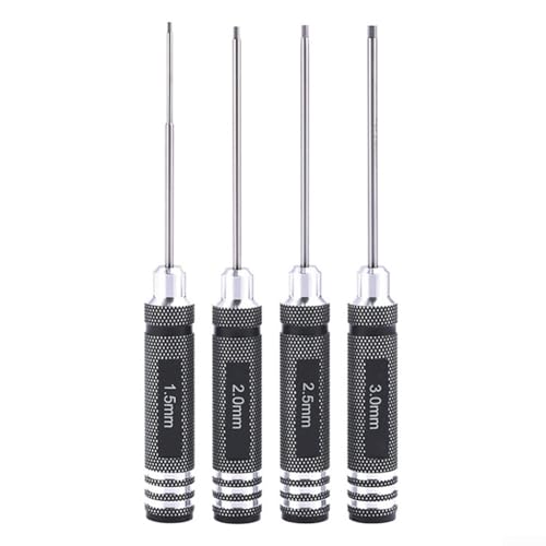 4-teiliges Sechskant-Schraubendreher-Set für RC-Modellreparatur mit den Größen 1 5 2 0 2 5 3 0 mm Chrom-Vanadium-Legierungsstahl-Werkzeuge für ferngesteuerte Hubschrauber Autos Flugzeuge 4-teiliges Sechskant-Schraubendreher-Set für RC-Modellreparatur mit den Größen 1 5 2 0 2 5 3 0 mm Chrom-Vanadium-Legierungsstahl-Werkzeuge für ferngesteuerte Hubschrauber Autos Flugzeuge von SPORTARC