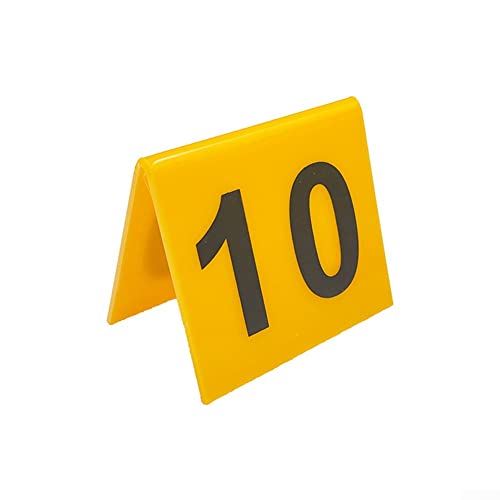40 Stück Tischnummernschilder 1–40 Tischnummern, Tischnummern, gelb 1–40 von SPORTARC