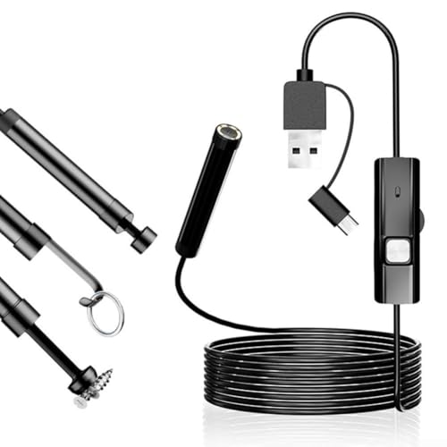 5 5 mm HD Endoskop-Kamera, 1200P mit 6 einstellbaren LEDs, wasserdicht IP65 für Handys und Computer (350 cm) von SPORTARC