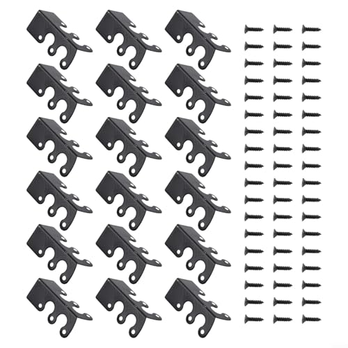 6 Stück Vintage Metall Eckenschutz für Sockelleisten und Sockelleisten Schutz für verschiedene Raumtypen (schwarz 18pcs) von SPORTARC