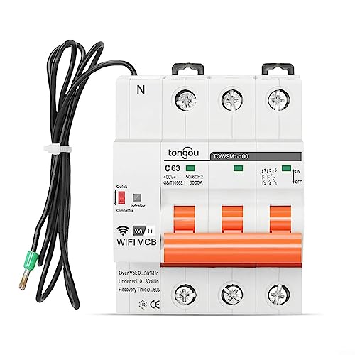 63A Din Rail Tuya WIFI Circuit Breaker Timer Remote Control APP Smart WIFI SwitchMCB von SPORTARC