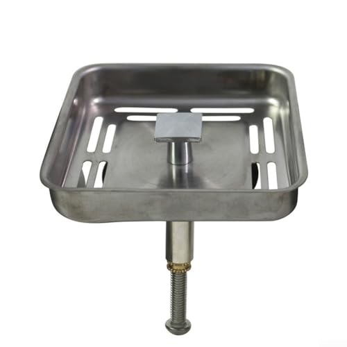 79 mm Edelstahl-Spülbeckensieb, Küchenspüle-Sieb bietet zuverlässigen Anti-Verstopfungs-Schutz, 79 mm x 79 mm für Badezimmer, Küche, Dusche von SPORTARC