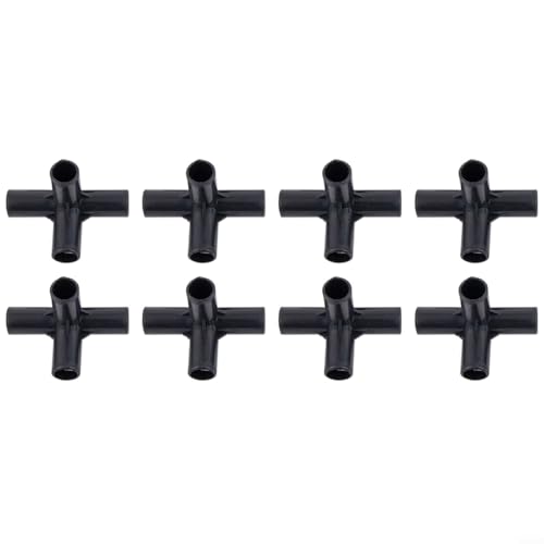 8 Stück 4-Wege-PVC-Steckverbinder, geeignet für Gartenprojekte und Pflanzenstützsysteme (12 mm) von SPORTARC