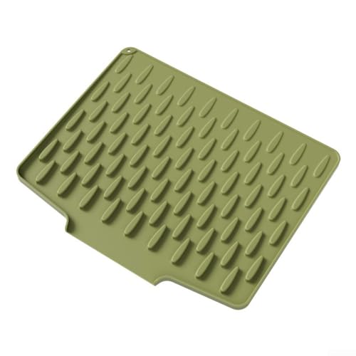 Abtropfmatte aus Silikon für die Arbeitsplatte, Abtropfmatte aus Silikon, Küchenspüle, Trockenpad, Schneidebrett, Abtropfbrett, 36 x 28 cm (grün) von SPORTARC