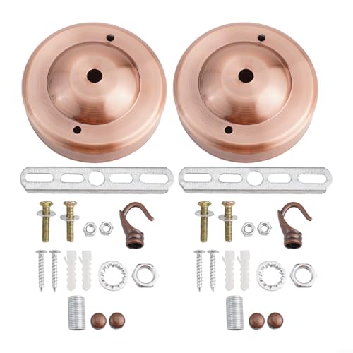 Anspruchsvolles Design trifft Funktionalität mit diesen 2 Metall-Deckenhaken für elegante Räume (antikes Kupfer) von SPORTARC