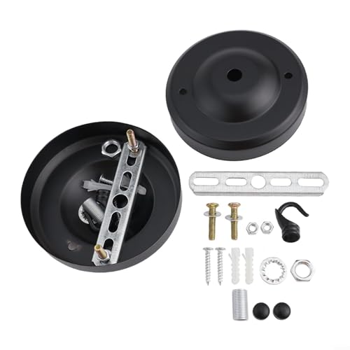 Anspruchsvolles Design trifft Funktionalität mit diesen 2 Metall-Deckenhaken für elegante Räume (schwarz) von SPORTARC