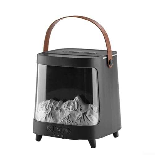 Aromatherapie-Luftbefeuchter-Diffusor mit buntem LED-Licht, Fernbedienung, Timer, 200 ml Kapazität, automatische Abschaltung für sicheren Betrieb (schwarz) von SPORTARC