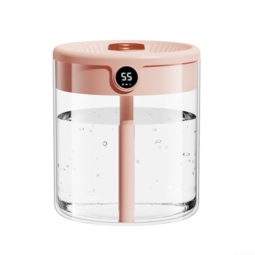 Benutzerfreundliches Top-Fill-Design auf einem 2-Liter-Doppeldüsen-USB-Luftbefeuchter zum Nachfüllen (Rosa) von SPORTARC