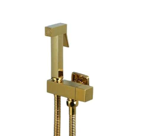 Bidet-Armaturen, Messing, Bidet-Wasserhahn, goldfarben, Hand-WC, Bidet-Sprühkopf, hygienisch, Dusche, WC – Gold von SPORTARC