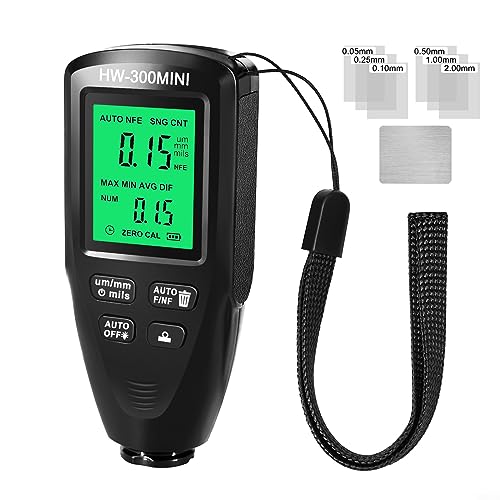 Coating Tester, Handheld Paint Coating Thickness Gauge, Car Digital Coating Paint Tester Gauge Measure Meter, 0-2000um Painting Tester, Black von SPORTARC