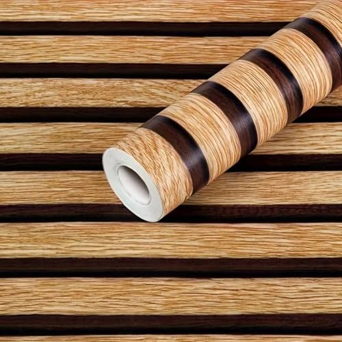 Dekorieren Sie mit 45 cm x 3 m wasserdichten PVC-Wandaufklebern mit Holzmaserung für einen frischen Look (B) von SPORTARC