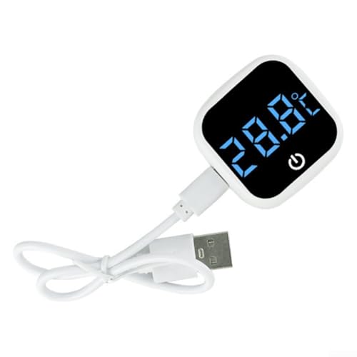 Digitales Aquarium-Thermometer, wiederaufladbar, mit empfindlichem Sensor, LED-Bildschirm, Thermometer, 5 Sekunden für Aquarien, tropische Fische, Reptilien (℉ schwarz) von SPORTARC