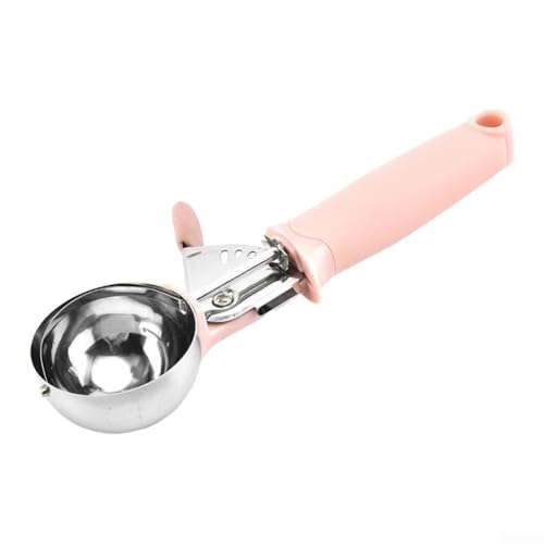 Edelstahl-Eisportionierer mit ergonomischem Griff für bequemes Schöpfen von hartem Eis, Obst, Keksen und Teig, geeignet für Zuhause oder Restaurant (Rosa) von SPORTARC