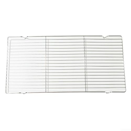 Edelstahl-Grillnetz, wiederverwendbar, antihaftbeschichtet, hitzebeständig, rechteckig, Grill-Netz, Grill-Werkzeuge (L) von SPORTARC