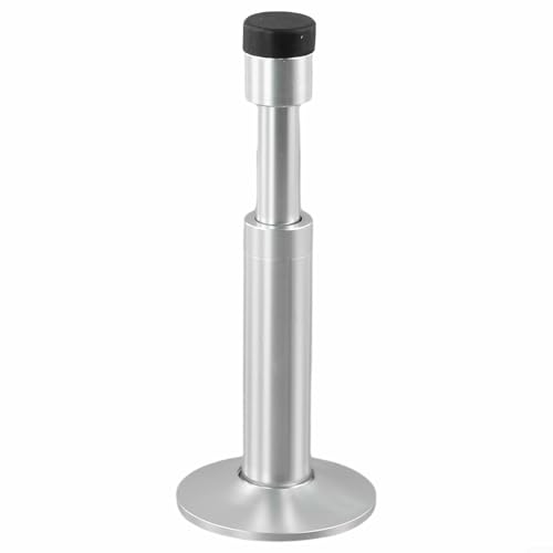 Effizienter Türstopper zur Wandmontage mit Gummi-Stoßdämpfer für Schalldämmung in Wohnungen und Büros (Aluminium) von SPORTARC