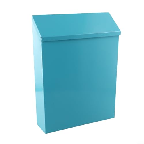 Einzigartiger, abschließbarer Wandbriefkasten mit schicker Ästhetik, ideal zur Verschönerung Ihres Außenbereichs (blau) von SPORTARC