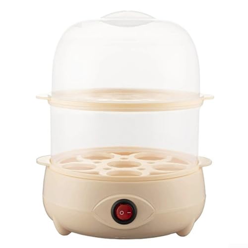 Elektrischer Frühstücks-Eier-Dampfgarer, Mini-Eier-Dampfgarer mit automatischer Abschaltung und Trockenbrennschutz, kann 5 Eier in einer einzigen Schicht kochen (gelb-2) von SPORTARC