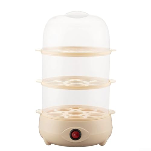 Elektrischer Frühstücks-Eier-Dampfgarer, Mini-Eier-Dampfgarer mit automatischer Abschaltung und Trockenbrennschutz, kann 5 Eier in einer einzigen Schicht kochen (gelb-3) von SPORTARC