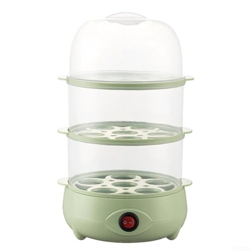 Elektrischer Frühstücks-Eier-Dampfgarer, Mini-Eier-Dampfgarer mit automatischer Abschaltung und Trockenbrennschutz, kann 5 Eier in einer einzigen Schicht kochen (grün-3) von SPORTARC