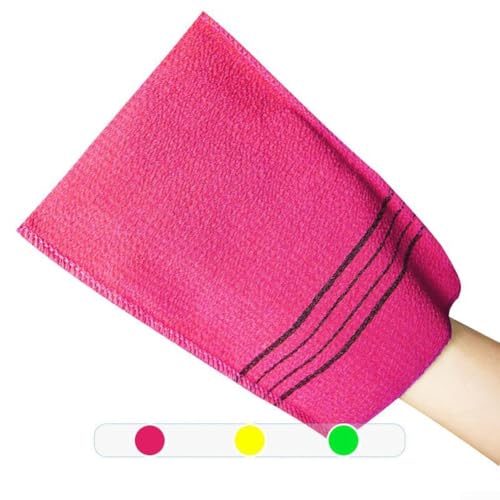Erfrischen Sie Ihr Bad mit diesem Set aus 5 milden Peeling-Waschlappen aus koreanischem Material (Rosa) von SPORTARC