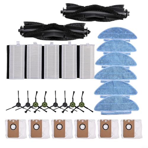 Ersatz-Set für Conga 7490/7290 Staubsauger Hauptbürste, Seitenbürsten, Filter und Wischmopp-Matten (27-teilig) von SPORTARC