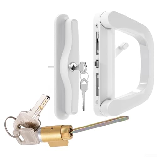 Ersatz-Terrassen-Schiebetürgriff-Set mit Schlüsseln, ergonomisches Design für reibungslose Bedienung (einseitig) von SPORTARC