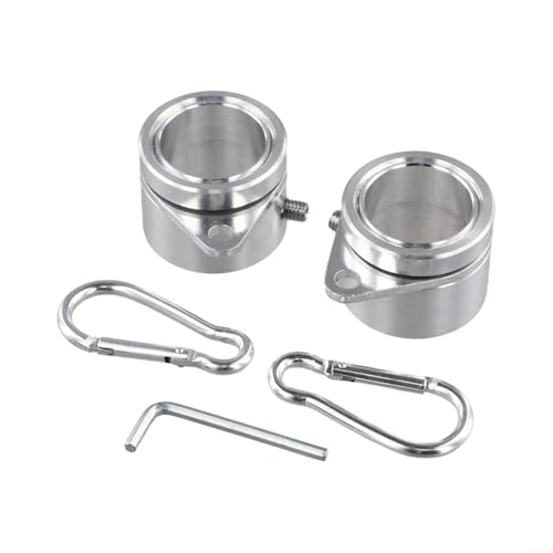 Fahnenmast-Drehschnalle aus Aluminiumlegierung, perfekt für 2,5 cm Fahnenmasten mit glatter Rotationsfunktion (Silber) von SPORTARC