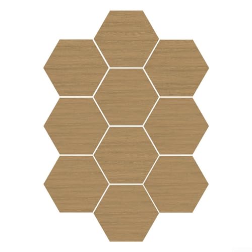 Fliesenaufkleber-Set mit elegantem Finish in Holzoptik, PVC, 10 Stück (D) von SPORTARC