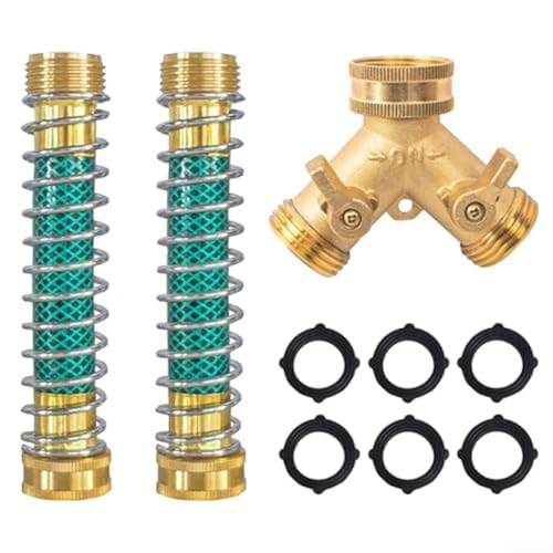 Für 2-Wege-Verteiler für Gartenschlauch mit Schlauchschutz und 6 Gummi-Unterlegscheiben für eine effiziente Nutzung Für 2-Wege-Verteiler für Gartenschlauch mit Schlauchschutz und 6 Gummi-Unterlegscheiben für eine effiziente Nutzung von SPORTARC