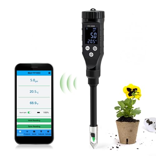 Handmessgerät, intelligentes Boden-pH-Messgerät, digitales Messgerät für Boden und Wasser, pH-Tester für Gartenarbeit, Rasen, Landwirtschaft und Outdoor-Pflanzen von SPORTARC