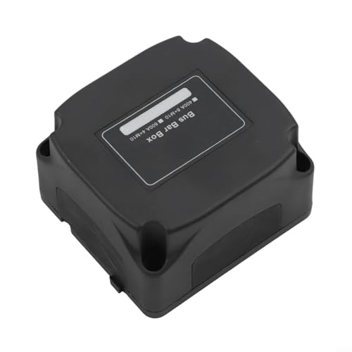 Hochstrom 400 A Sammelschienen-Panel mit M10-Klemmen für 12 V/48 V Systeme in LKWs und Marine-Anwendungen (schwarz) von SPORTARC