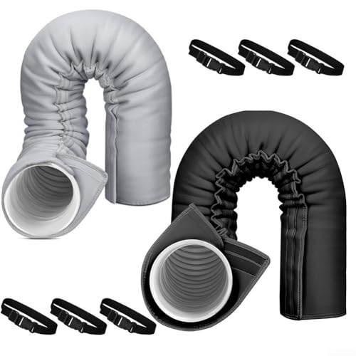 Isolierte AC-Schlauchabdeckung, 152,4 cm, effektiv bei der Reduzierung des Energieverbrauchs (Grau + Schwarz) von SPORTARC